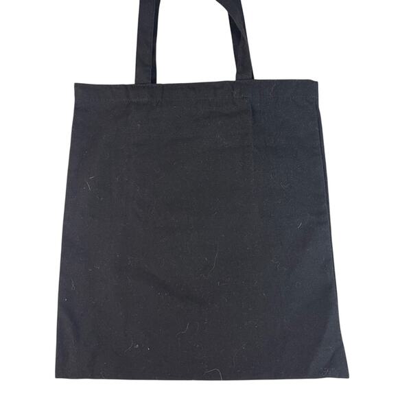 The Reader Tote Bag Book Bag Skeleton Black White Spooky Goth Halloween - Picture 3 of 5